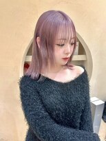 ヒビヲ 天神警固(HIBIO) レイヤーカットダブルカラーケアブリーチミルクティーベージュ