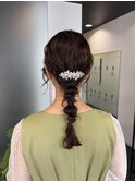 ［風花］お呼ばれヘア編みおろしアレンジ