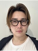 men'sニュアンスパーマダウンバングフェザーカット/ダウンパーマ