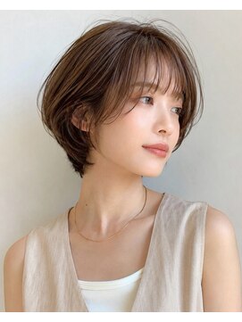 ハーツ 青山表参道店(Heart's) 白髪ぼかし脱白髪染め似合わせショートボブ40代50代60代