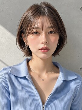 ノア 三宮店(NOA) 【NOA】レイヤーショートボブ×シースルーバング大人ナチュラル