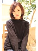 大人可愛くワンカールひし形ボブ　ミディアム