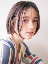 アンニュイムードボブ/カーキグレージュ/ミニボブ/小顔ボブ