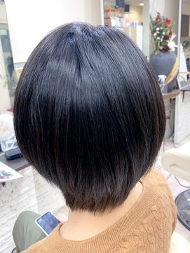 デザイナーズ ファクトリー(Designer's Factory) 縮毛矯正 黒髪 丸みショートカット