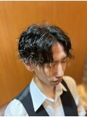 銀座　理容室　刈り上げ　ツイストスパイラルパーマ