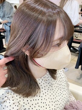 ラルム 新宿(LARME) 韓国前髪顔周り×フェミニンダークアッシュ【新宿/髪質改善】