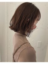 カウチ 板橋本町店(kauti)&nbsp;柔らかオレンジベージュとぱつっとボブ