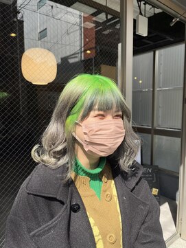 ルフレバイレミー 新宿店(Reflet by remmy) きみどりルーツカラー*