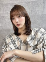 ビームズ ヘアー ブラン(Bee ms HAIR Blanc+) レイヤーボブミディアムボブベージュカラーブリーチしないカラー