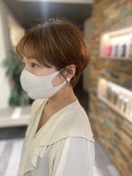 リコ エスト 上野店(lico est) ガーリーショート キャラメルブラウン