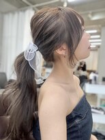 ピア ヘアーデザイン プレミアム(Pia hair design premium) 盛れる顔まわりカット×ブリーチなし透け感ベージュ