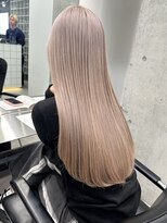 サンクプロジェクト(cinq PROJECT)&nbsp;韓国風顔周りレイヤーカットミルクティーベージュブラウンカラー