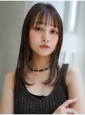 【GEEKS渋谷】顔周りレイヤー/前髪あり/夏カラー/20代30代/小顔