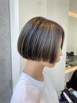 ヒュージ 表参道(huge)&nbsp;リップラインボブ/タッセルボブ■ハイライト/バレイヤージュ