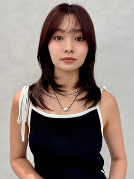 アッシュ 中野店(Ash) イメチェン/似合わせカット/フルバング/レッドブラウン/中野