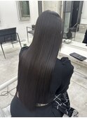 韓国顔まわりレイヤーカットグレージュオリーブベージュブラウン