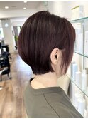 40代50代大人ショート髪質改善暖色カラー酸性ストレート白髪染め