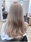 ホワイトミルクティーピンクベージュ　ヨシンモリ　韓国風