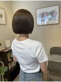 ミニボブ/ナチュラルベージュカラー/春カラー/アッシュベージュ