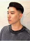 バーバー 刈り上げ フェード 短髪 アップバング ビジネス