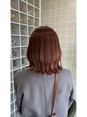 #暖色カラー#レッドブラウン#ブリーチなしカラー