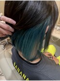 インナーカラー　グリーン