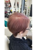 オールビューティーカヨ あたご店(KAYO)&nbsp;グレイヘアを生かしたコーラルカラー
