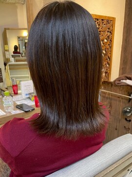 ヘアリゾート粋 ウナム 新宿東口店(enam) くびれミディ/ナチュラルブラウン/艶髪