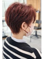 グランデュール 東静岡池田店(GRANDEUR)&nbsp;大人ショート前髪顔まわりピンクベージュ20代30代40代東静岡草薙