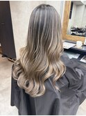 バレイヤージュ、ハイライト、レイヤーロング、キッズカット
