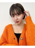 ミニボブシースルーバング韓国ボブ