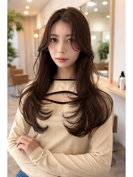 エレノア 武蔵小杉店(Eleanor) グレージュカラーレイヤーカットワンカールブリーチなし