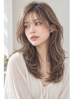ネイヴスヘアー 香椎照葉店(Neivs Hair)&nbsp;顔周りレイヤーロング×透明感グレージュ