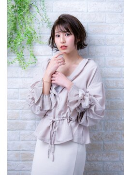 ヘアーアートシフォン 池袋西口店(Hair art chiffon) 3Ｄカラーピンクアッシュ似合わせカットふわミディボブディ
