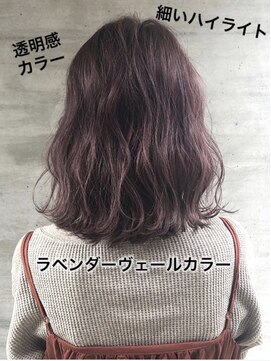 クオリス 上福岡店(QUALIS) 外ハネ/ラベンダー/小顔/ミディアム/切りっぱなし/20代30代
