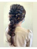 編み下ろしヘアアレンジ