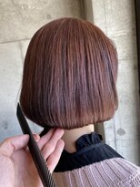 ヘアーアンドメイク ファット(Hair&Make PHAT) ナチュラルオレンジブラウンボブ内巻き20代30代