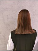 ピンクブラウン×ミディアム