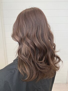 エルベ 千波店(elve) ブリーチ無しイルミナダブルカラー×グレージュ