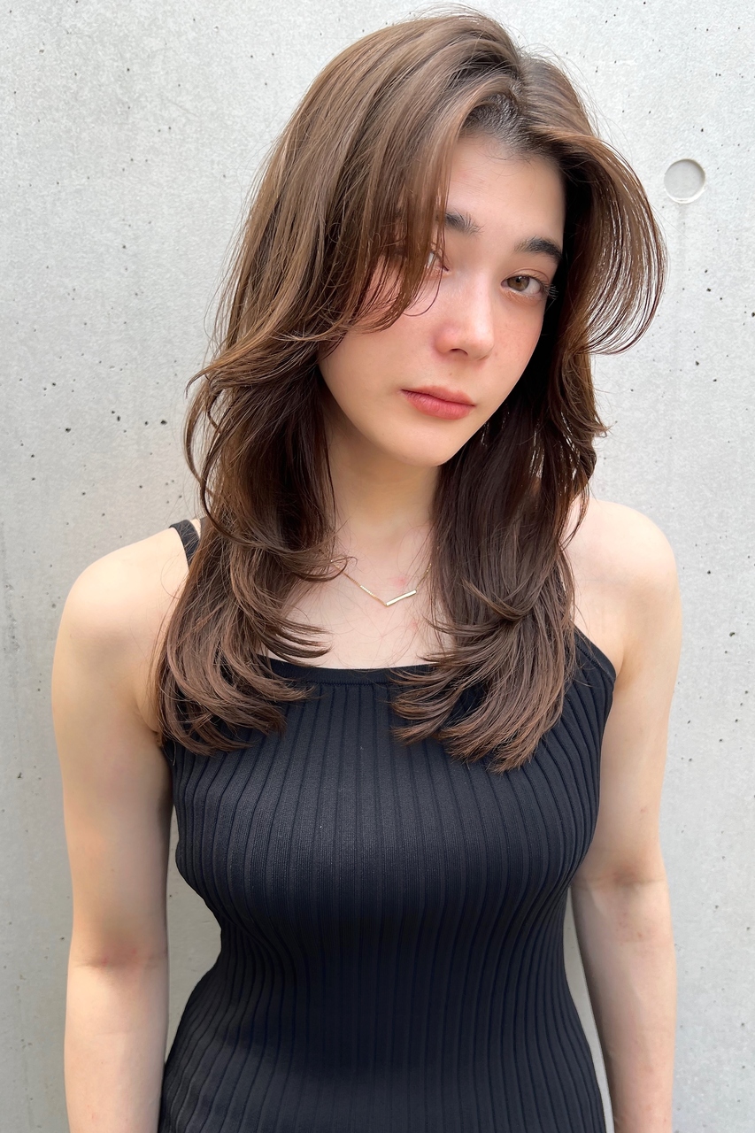 フェイスレイヤーシャギーセミロング　n7.12