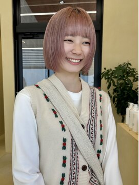 スニュウ(snuw) ケアブリーチケアカラーブリーチカラーピンクカラーボブ