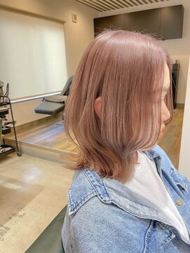 ヘアーラニッシュ 柏の葉キャンパス店(hair Lanish) くびれミディアム/20代30代40代/ピンクベージュ
