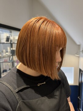 トレス(TRESS) 内巻きボブ レイヤーボブ ミニボブ ブラウンオレンジ