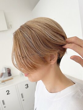 スイ(suiw) 2ブリーチで作るハイライトショート【suiw】昭和町/天王寺