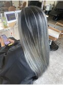 バレイヤージュ×シルバーグレージュ◎