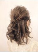 ハーフアップ　東京銀座新橋ヘアセット