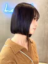 ロンドアジュール 横浜(Lond azur)&nbsp;ウェーブミディアムメルティカラー×ブリーチなしボブ韓国[横浜]