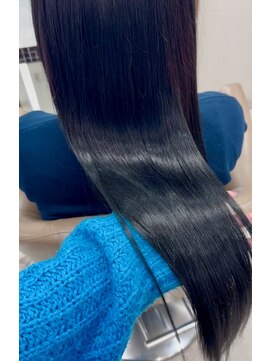 スタイル 横浜(STYLE) エクステ８０本/ブルーブラックロングエクステ/長さだし