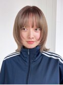 ミディアム前髪カット顔周りレイヤー_ba537271