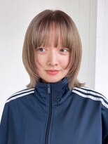 アルバム 池袋(ALBUM) ミディアム前髪カット顔周りレイヤー_ba537271